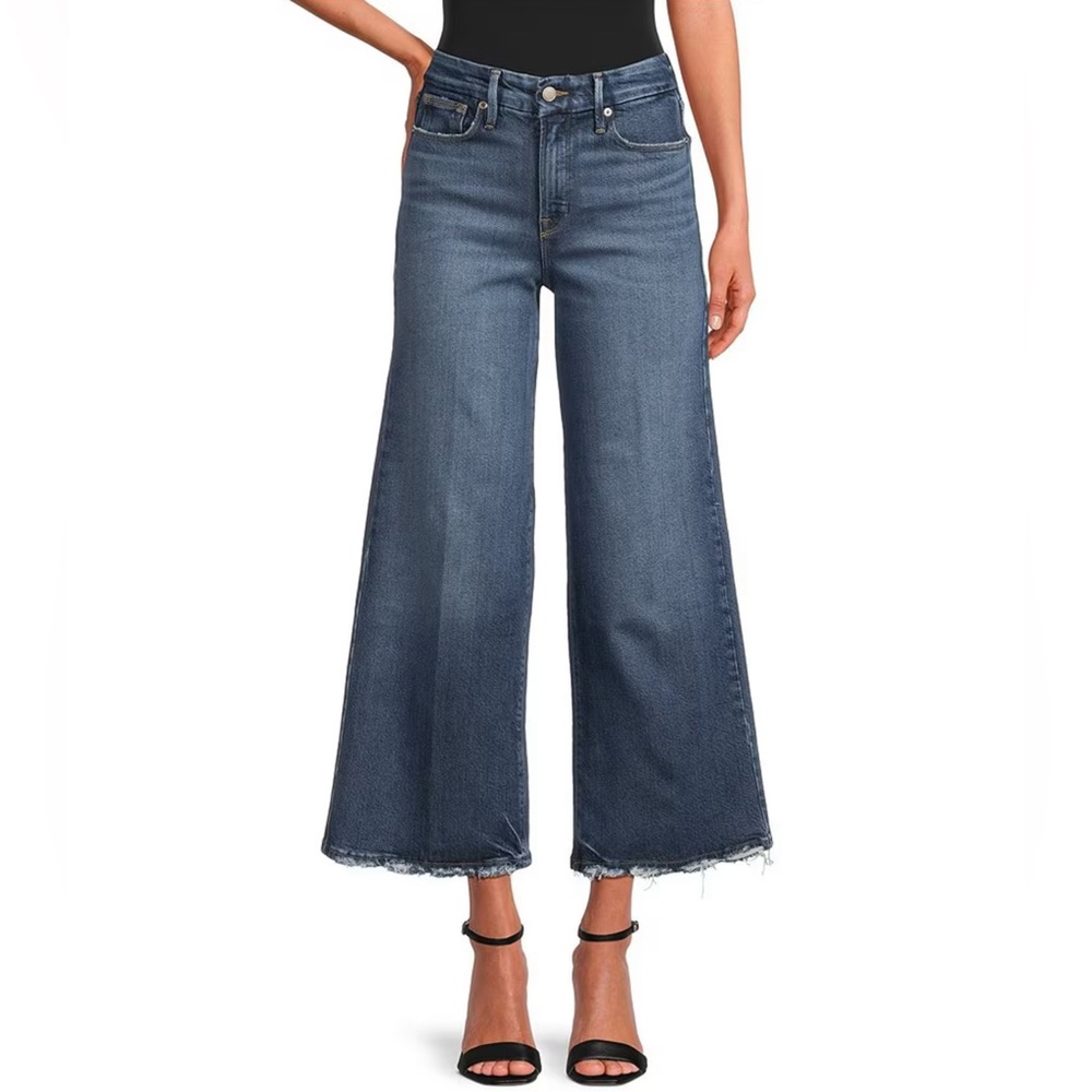NWT Soft Tech Good Waist High Rise Cropped Palazzo Jeans Size 12